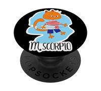 Signe Zodiaque Scorpion Horoscope Astrologie Chat Mignon PopSockets PopGrip Adhésif