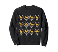 Signes d'animaux du Zodiaque Chinois Bonne année Chinoise Sweatshirt