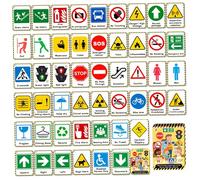 Signes de Circulation pour Les Enfants 50 Feuilles à Deux côtés de flashs Circulation avec des Cartes Flash Papier éducatives pour Les Enfants pour la Maison, préscolaire