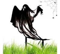 Signes de fantôme Yard - Stakes extérieurs de vacances réutilisables | Panneaux de planteur d"Halloween résistants aux intempéries pour le chemin de la cour du patio cour du porche | Décoration