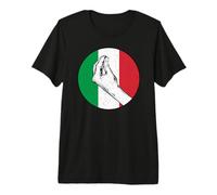 Signes De Gestes Italiens Drapeau Rétro Vintage T-Shirt Haut de Gamme