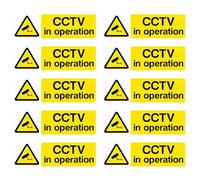 Signes De La Caméra - Signes D'avertissement | Avertissement De Panneau De Caméra De Sécurité | Signe Des Caméras Vidéo Auto-adhésives | 10 Pièces FADE RÉSISTANT PROPRIÉTÉ Stickers De Sécurité Résista