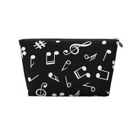 Signes de Notes de Musique Noires, Trousse de Toilette Trousse de Maquillage Sac à cosmétiques Trousse de Toilette de Voyage Portable