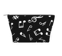 Signes de Notes de Musique Noires, Trousse de Toilette Trousse de Maquillage Sac à cosmétiques Trousse de Toilette de Voyage Portable