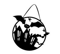 Signes de porte de sorcière pour porte d'entrée | La sorcière est dans les mots suspendus Sign Black | Suspension d'Halloween, décoration pour Halloween, fête à la maison, porche