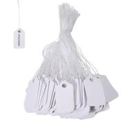 Signes de prix pour les bijoux - 100 étiquettes vides avec cordon, petits pendentifs pour prix de prx, étiquettes de marquage pratiques | Volyaire pour les œuvres d'art d'accessoires artistiques affi