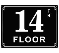 Signes de sol en aluminium de 15,2 x 20,3 cm - Étiquettes durables et faciles à lire pour bâtiments à plusieurs étages et couloirs - Idéal pour les appartements, les immeubles de bureaux