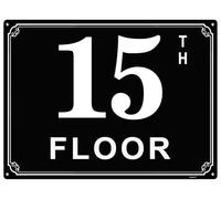 Signes de sol en aluminium de 15,2 x 20,3 cm - Étiquettes durables et faciles à lire pour bâtiments à plusieurs étages et couloirs - Idéal pour les appartements, les immeubles de bureaux