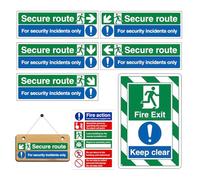 Signes de sortie - Autocollants de sécurité en papier auto-adhésifs pour porte de sortie | Pour intérieur ou extérieur, école, bureau, garage, couloir, entrepôt, allée, appartement