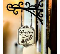 Signes de taverne pour le coin des livres - Panneaux pour la section de poésie sur les étagères | Panneau suspendu pour amateurs de lecture | Accessoires pour la maison, salle de classe, bibliothèque