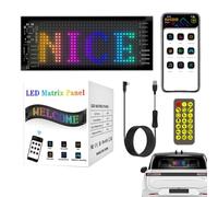 Signes de voiture LED pour la fenêtre - panneau d'affichage de la voiture LED, panneaux LED publicitaires | Contrôle de l'application sans fil, signe de défilement de message d'animation pour les