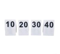 Signes d'identification des numéros de table en acrylique de 1 à 40 pour les lieux d'accueil nécessitant des normes d'étiquetage cohérentes (blanc 1-40)