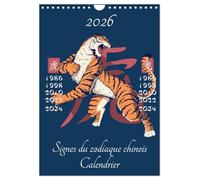Signes du zodiaque chinois (Calendrier mural 2026 DIN A4 vertical), CALVENDO calendrier mensuel