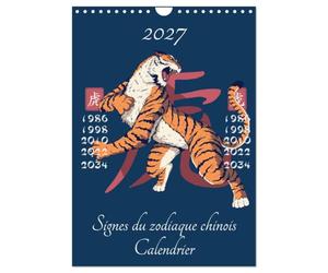 Signes du zodiaque chinois (Calendrier mural 2027 DIN A4 horizontal), CALVENDO calendrier mensuel: Les 12 horoscopes chinois !