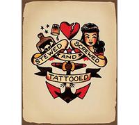 Signes En Étain Les Pin-Ups Originales De Sailor Jerry Pas Facile À Déformer Plaque En Tôle Art Affiche Métal Pour Jardin Office Coopérative 20X30Cm