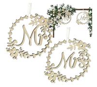 Signes et décoration de chaise de mariée - de dos de chaise Mr Mrs | Panneaux de chaise de mariage créatifs et élégants mariés, c'est parfait pour les jeunes mariés. S