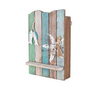 SIGNES GRIMALT Boite à clés et étagère murale décorative, Palissade décapée et accessoires, Hauteur 25 cm