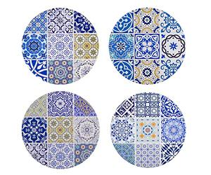 Signes Grimalt By Sigris Lot de 4 dessous de plat hydraulique Multicolore 0 x 20 x 20 cm