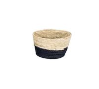 SIGNES GRIMALT Corbeille en jonc de mer - noir et naturel - Hauteur 11 cm