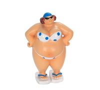 SIGNES GRIMALT Figurine Bord de Mer : Baigneuse Ronde en Bikini et Tongs, Hauteur H 13 cm