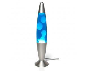 Signes Grimalt Lampe de Lava de Bureau, 35 cm Bleu - Blanc, avec Interrupteur, Comprend Une Ampoule E14, des Lampes à Plasma, Un Magma, des méduses colorées Multicolore
