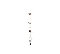 SIGNES GRIMALT Mobile Photophore en métal brun patiné - Coeur Papillon - Hauteur 110 cm - Largeur 8 cm - Profondeur 6 cm