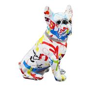 Signes Grimalt - ORIGIN Home Decor Chien Bouledogue Animaux Figurine de Chien Blanc - 28x25x15cm