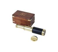SIGNES GRIMALT Petit Télescope décoratif en Laiton livré avec sa boite - Longueur du télescope 17 cm