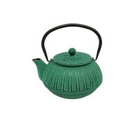 SIGNES GRIMALT Petite Théière Japonaise Verte en fonte 0.6 Litre - Hauteur 15 cm x Largeur 15.5 cm x Profondeur 13 cm