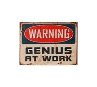 SIGNES GRIMALT Plaque métallique à suspendre Attention génie au travail