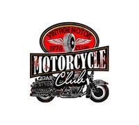 SIGNES GRIMALT Plaque métallique relief Motorcycle - Hauteur 49 cm x largeur 48 cm x Profondeur 1 cm