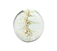 SIGNES GRIMALT Presse papier en verre et paillettes or - Hauteur 9 cm - Diamètre 8 cm