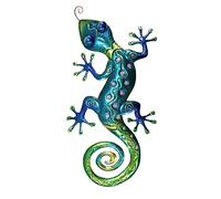 SIGNES GRIMALT Salamandre ou Gecko Mural XL en métal, Bleu et Vert, re, Modèle ZIG ZAG, Hauteur 60 cm