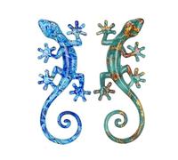 SIGNES GRIMALT Set 2 Geckos en Résine, Déco murale ou à poser, Modèle Tropik, H 16 cm
