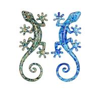 SIGNES GRIMALT Set 2 Geckos en Résine, Déco murale ou à poser, Modèle Tropik, H 20,5 cm