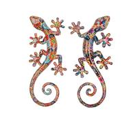 SIGNES GRIMALT Set 2 Geckos en Résine, Déco murale ou à poser, Modèle Tropik, H 20,5 cm