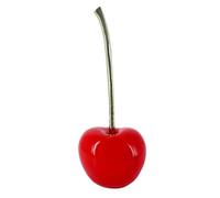 SIGNES GRIMALT Statuette Cerise Décorative 33 cm - Sculpture Moderne en Résine Rouge Brillant - Objet Déco Design - 12,5 x 12 x 33 cm