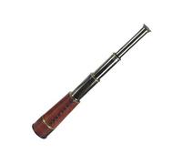 SIGNES GRIMALT Téléscope décoratif en Laiton avec sa boite de rangment en bois - Longueur du télescope 48.5 cm