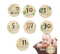 Signes mensuels pour bébé - Suivi de croissance en bois