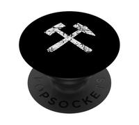 Signes Miniers (Blanc Vintage) Exploitation Minière PopSockets PopGrip Adhésif