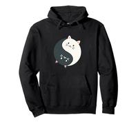 Signes Yin Yang avec des chats mignons I Karma Yoga Cat Sweat à Capuche