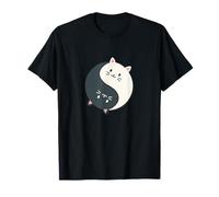 Signes Yin Yang avec des chats mignons I Karma Yoga Cat T-Shirt