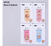 Signet Magnétique Dessin Animé, Lot De 4 Pièces, Papeterie Créative, Clip De Livre Magnétique, Vente En Gros, Fournitures De Bureau Pour Étudiants, Couleur Aléatoire