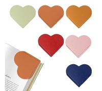 Signets de Page en Coin,Cœur Portable Souple Lot De 6 Pièces,Marque-Pages Mignons - Pour Bureau Maison École Bibliothèque Voyage Voyage D'affaires Amoureux Des Livres Étudiants