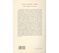 Signets - Essais Critiques Sur La Poésie Du Xviiie Au Xxe Siècle