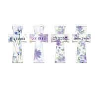 Signets Religieux | Signets Magnétiques Fleuris pour Bible Chrétienne - 4 Pièces Marque-Pages Religieux Pour Élèves | Cadeau Anniversaire Église Bureau Maison École