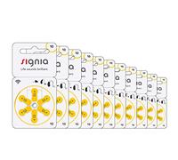 Signia Lot de 60 piles auditives 1,45 V Taille 10, Pile 312 : alimentation longue durée pour votre appareil auditif