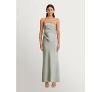 Significant Other Significant Other Grey Lucile Satin Strapless Maxi Dress Grey 8