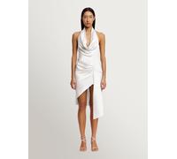 Significant Other Significant Other White Angela Satin Aysmetric Hem Mini Dress White EU 38 (UK 10)