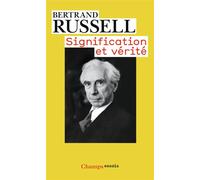 Bertrand Russell – Signification et vérité – Livre – Flammarion
